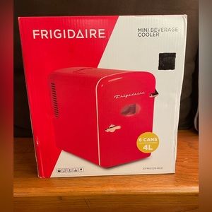 Portable Retro Cooler Personal Mini Fridge Refrigerator Compact Home Office Red